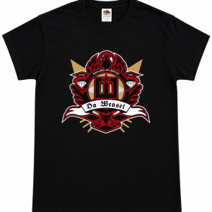 T-shirt Homem — Da Weasel Preta Atlantico - Vintage